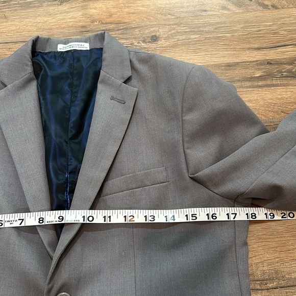 IZOD BOYS SUIT BLAZER MED GREY LONG SLEEVE NOTCH LABEL STYLE JACKET Sz 16 R - Picture 9 of 13